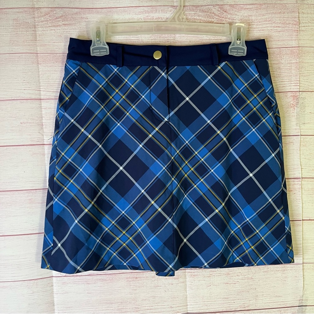 Lady Hagen Blue Plaid Skorts Size 4
